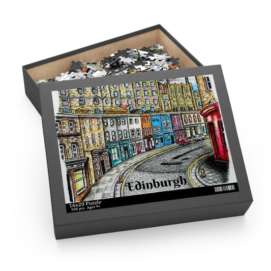 Edinburgh Victoria St Scotland limited edition Jigsaw Puzzle (120 to 500-Piece)-Birthday gift, puzzle, home, family game
