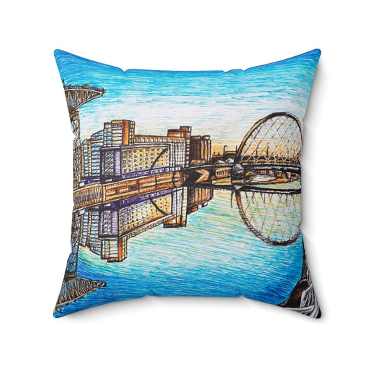 Indoor decorative cushion- Glasgow River Clyde