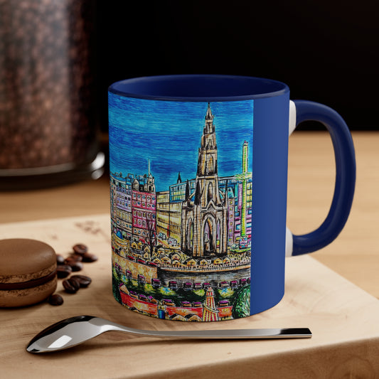 Edinburgh Xmas Market Ceramic Coffee Mug, 11oz
