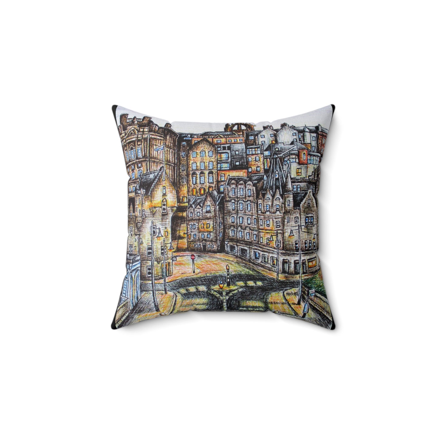 Indoor Decorative Cushion- Edinburgh Old Town Design