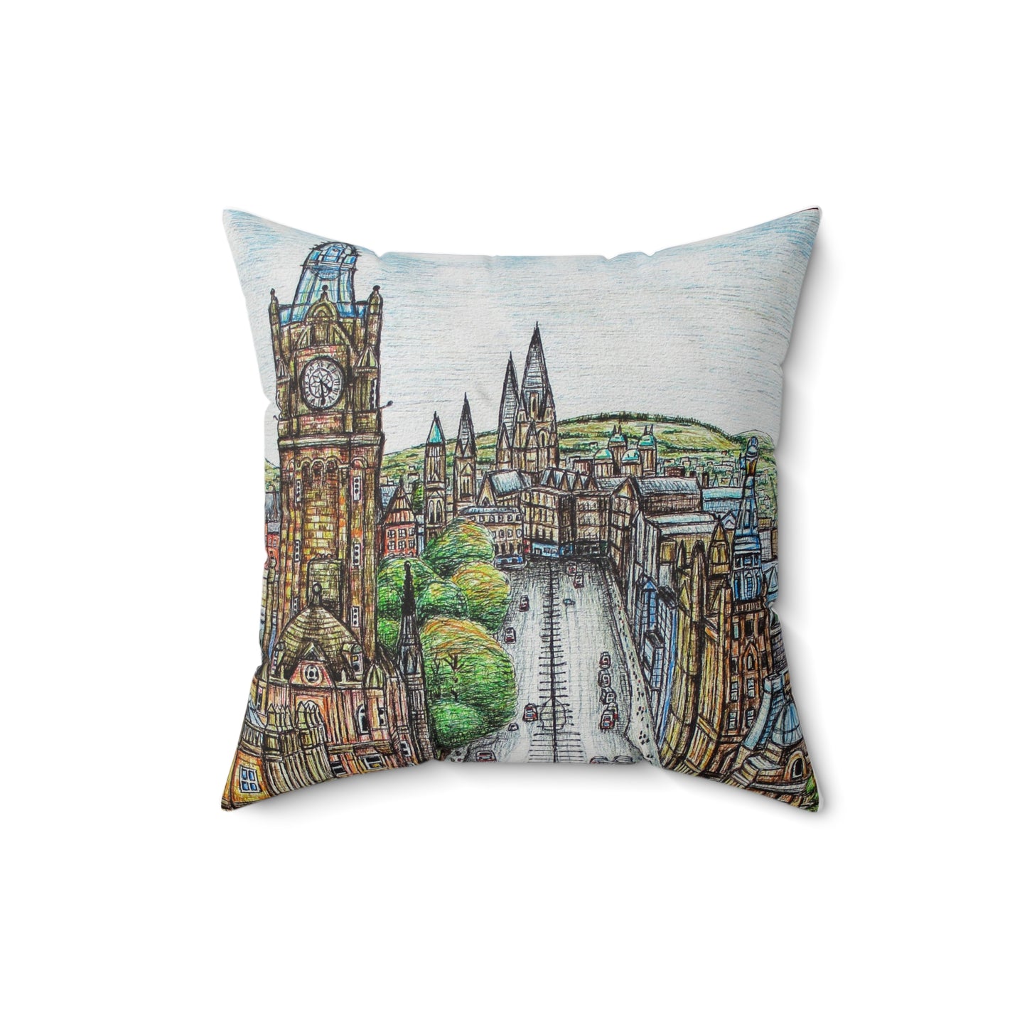 Indoor decorative cushion- Edinburgh Princes Street