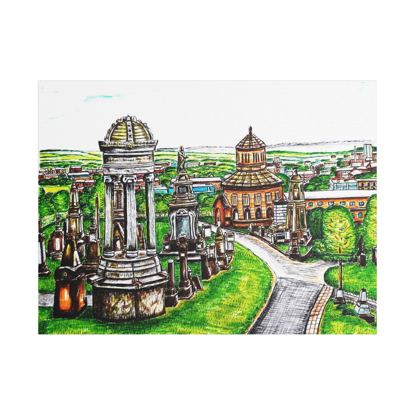 Glasgow Necropolis Canvas art