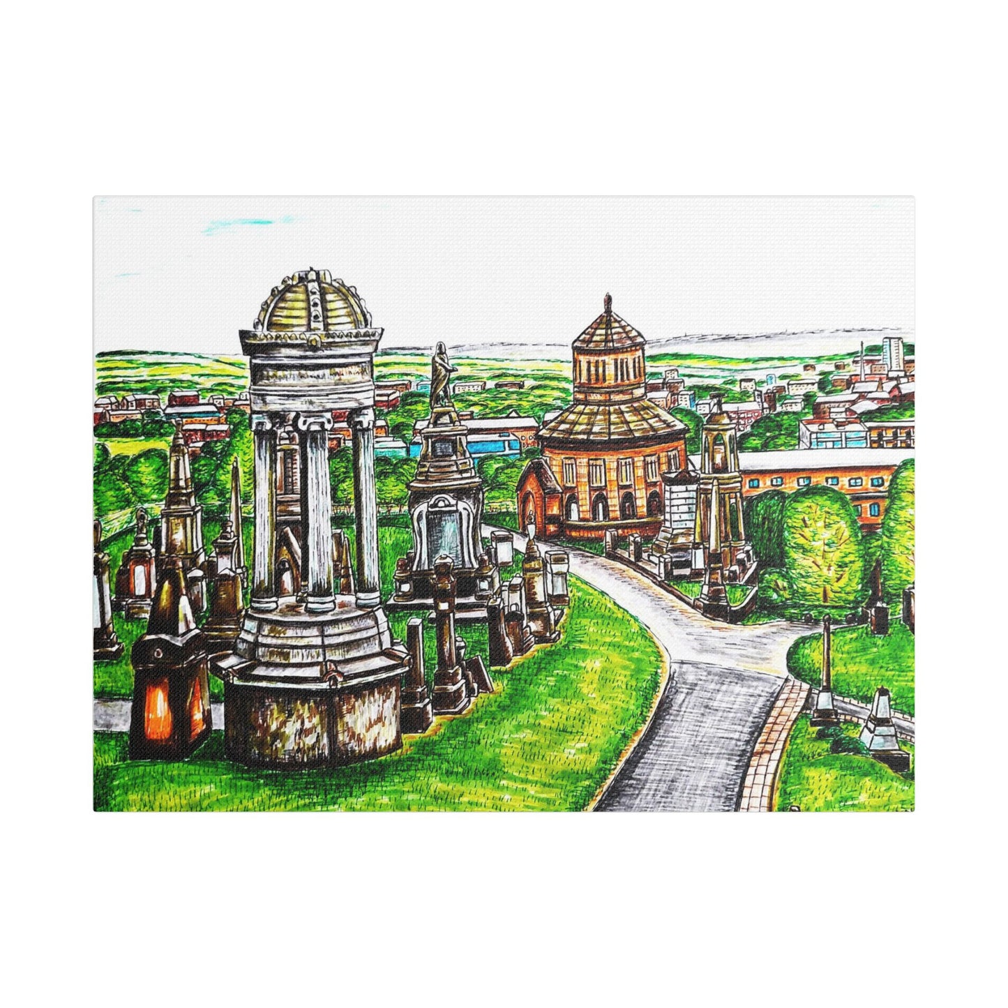 Glasgow Necropolis Canvas art