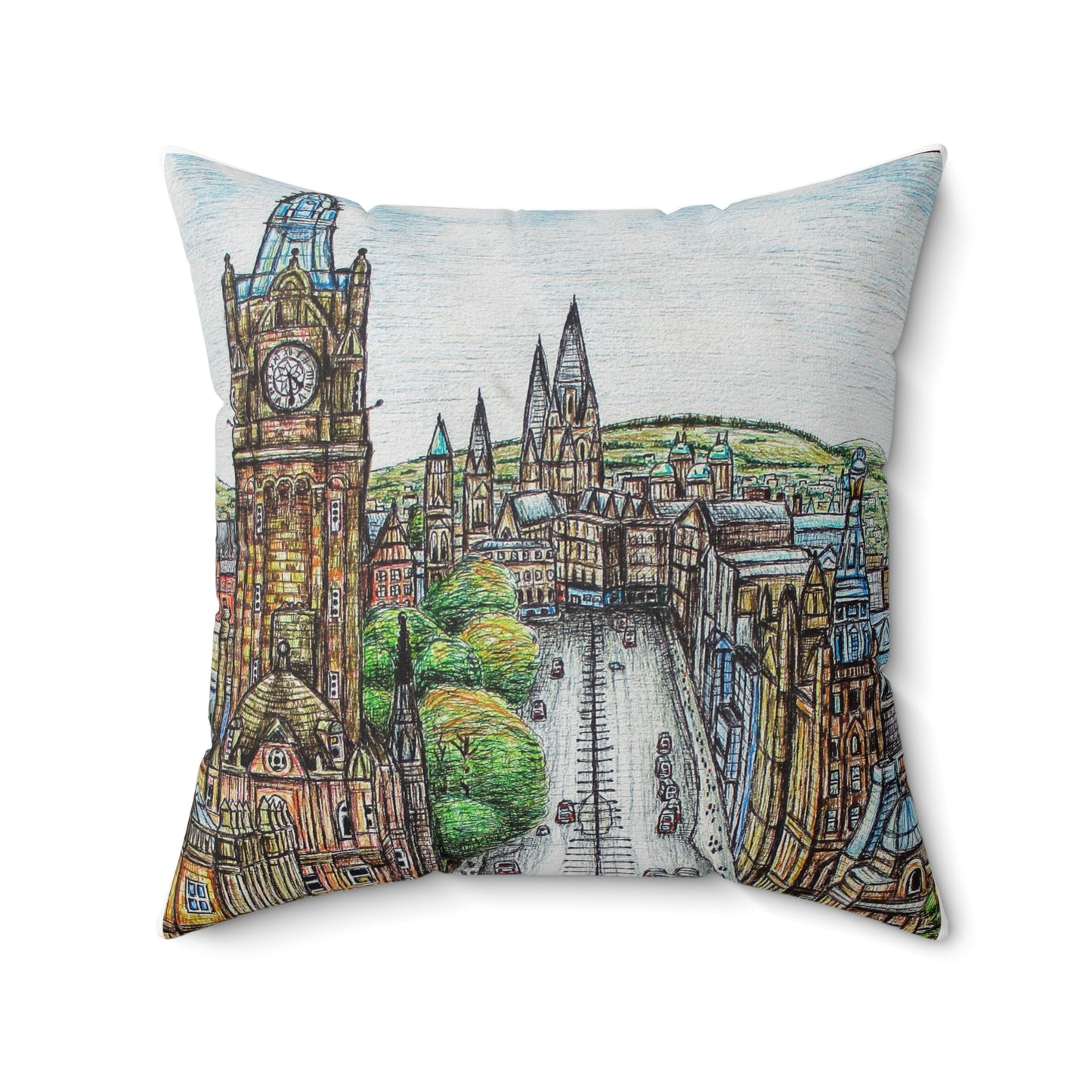 Indoor decorative cushion- Edinburgh Princes Street