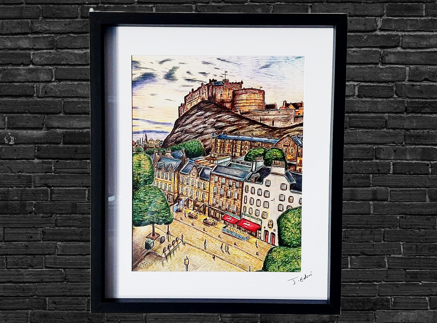 Edinburgh Grassmarket Art Print