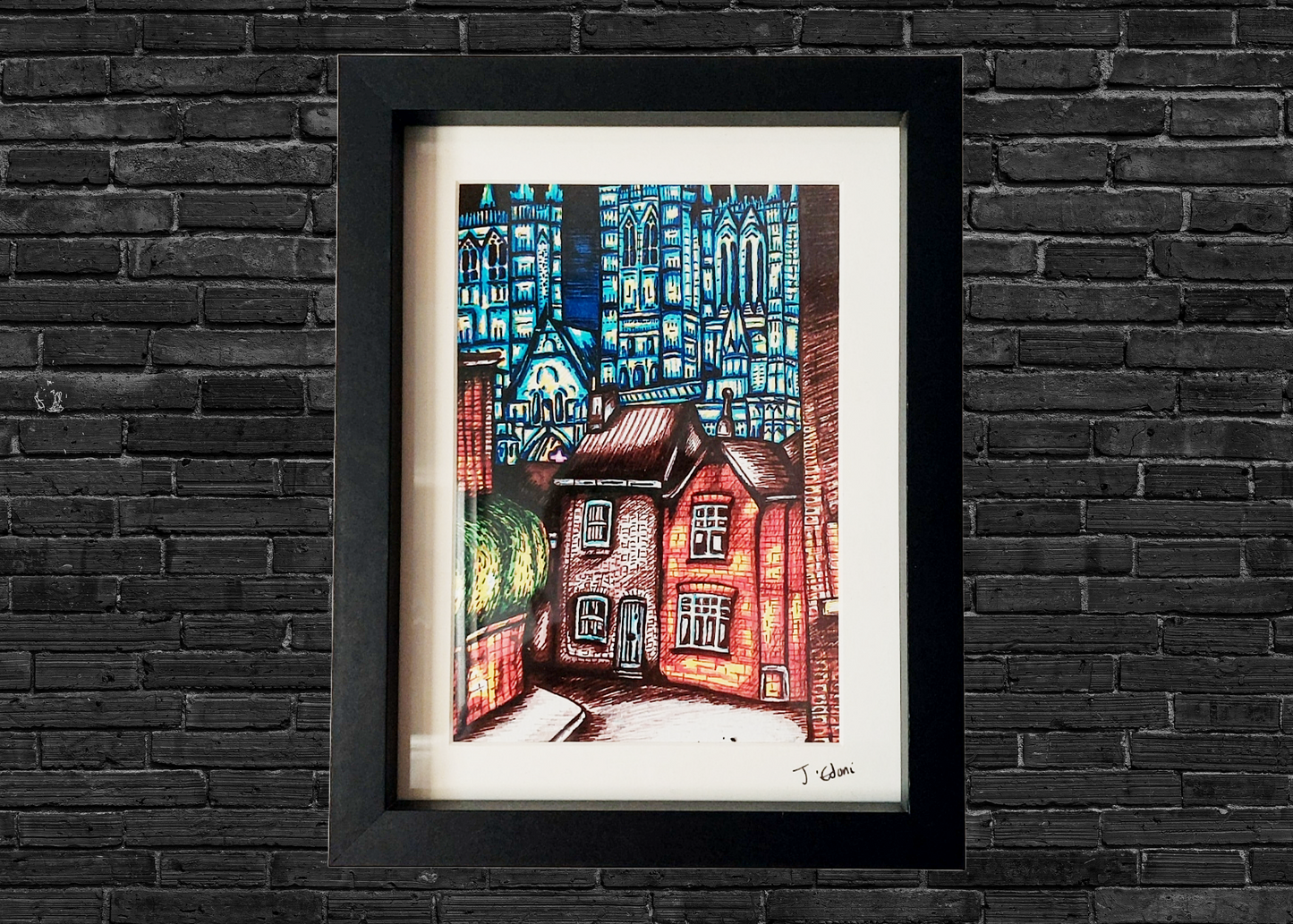 Blue Cathedral Dury Lane Art Print