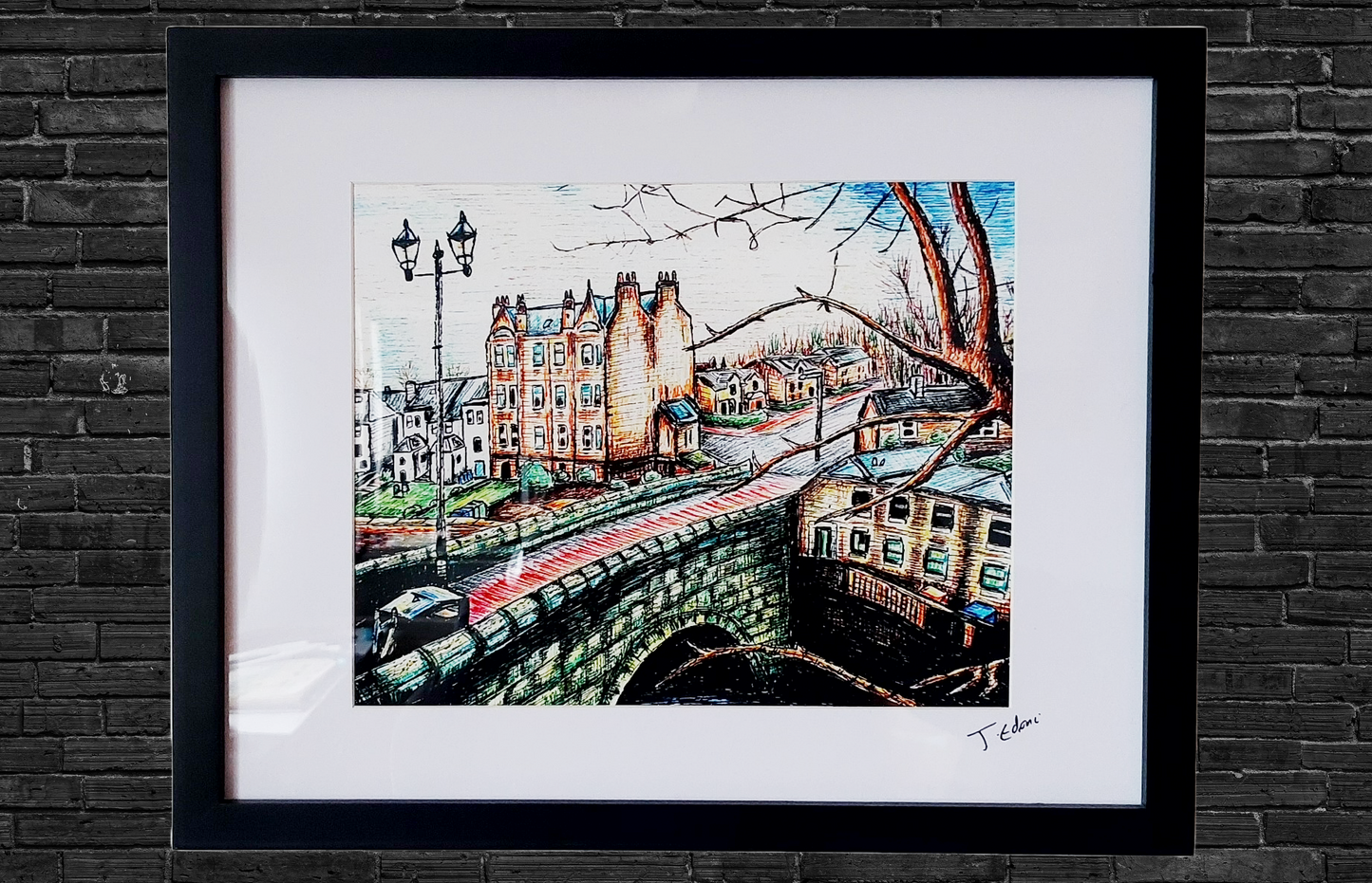 Snuff Mill Bridge Art Print