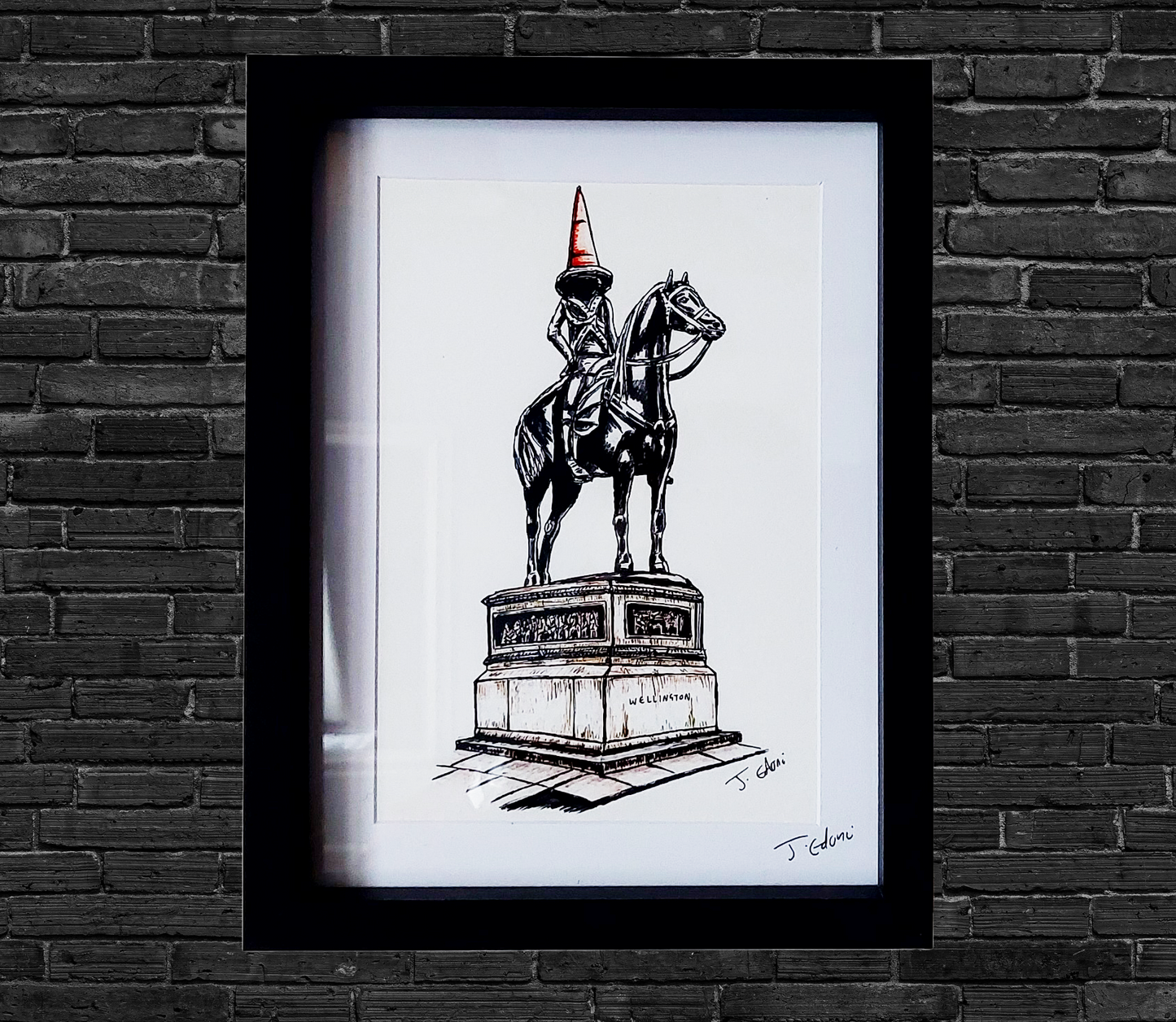 Glasgow Duke of Wellington Statue Art Print