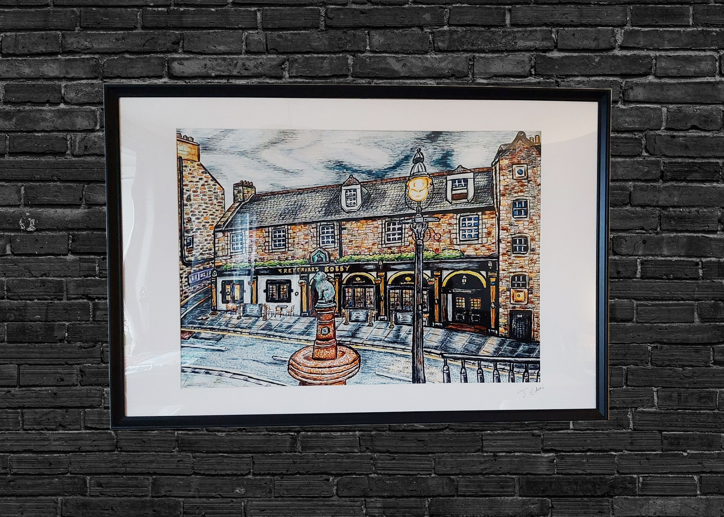 Greyfriar's Bobby Bar and Fountain Art Print