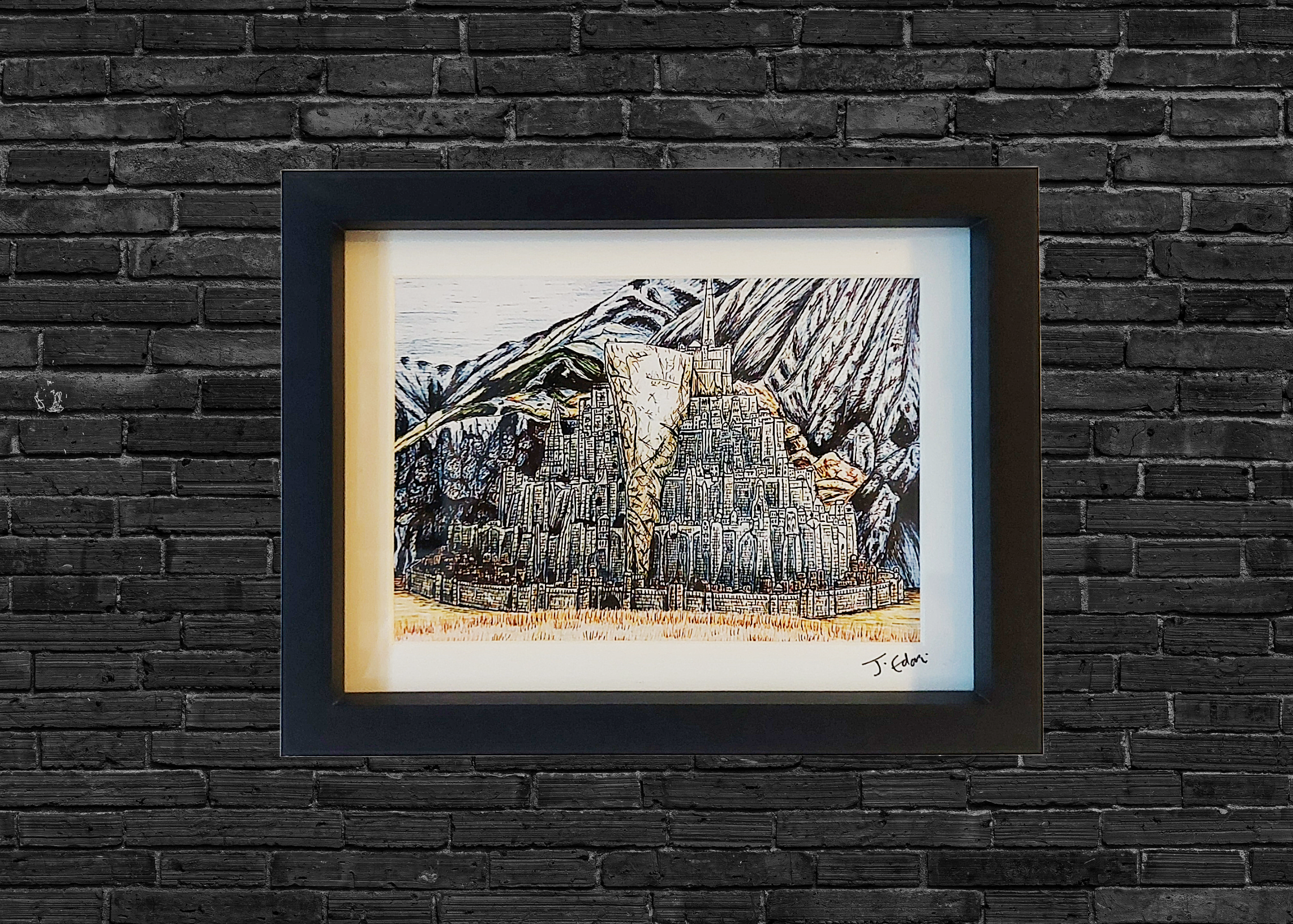 Minas Tirith Artwork Hand Drawn Lord Of The Rings Fantasy Edoni Art minas-tirith-artwork-hand-drawn-lord-of-the-rings-fantasy-edoni-art